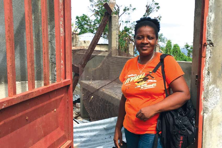 Louisiane Nazaire heads a women’s group pressing for change in Haiti. 