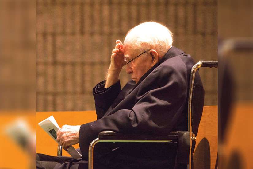 Jesuit Father Michael Lapierre will turn 100 May 2, and is taking it all in stride.