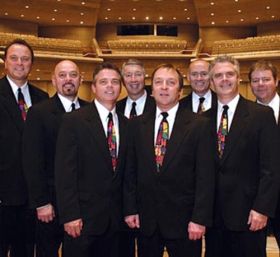 The Mistletones, an a cappella vocal group made up of St. Michael’s Choir School alumni, at a Roy Thomson Hall performance.