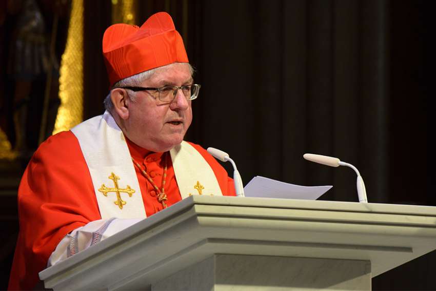 Cardinal Thomas Collins at St. Michael&#039;s Cathedral Basilica in Toronto 2017. 