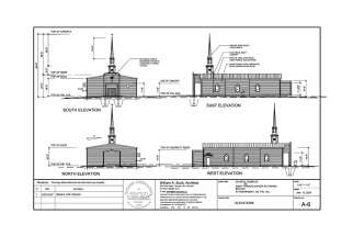 These are the blueprints for St. Francis Xavier Church, which is set to be built to replace the church torched in 2021.