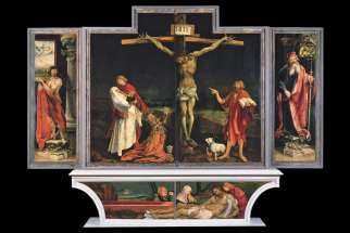 This massive painting of the crucifixion, along with more than a dozen scenes from Jesus’ life, is at the Isenheim monastery near Colmar, Germany, where those near death came to make a full confession in preparing for a good death in pre-Reformation Europe.