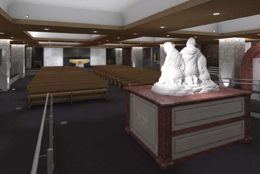 Artist’s conceptual rendering of the Crypt Chapel of St. Michael’s Cathedral Basilica.  