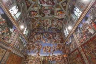 The Sistine Chapel in the Vatican Museums is seen at the Vatican in this July 14, 2010, file photo. The election of Pope Francis has boosted the number of visitors to the Vatican and also the Museums. To protect the Sistine Chapel, new air conditioning a nd LED lighting systems are being installed.