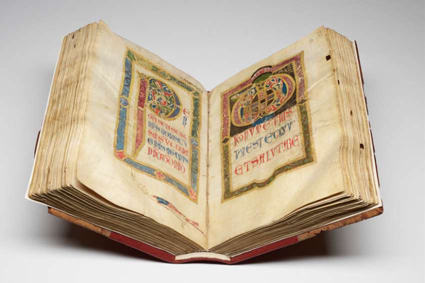 An illumination is shown from the St. Francis Missal, which dates to the 12th century. The missal will be on display at the Walters Art Museum in Baltimore Feb. 1 to May 31.