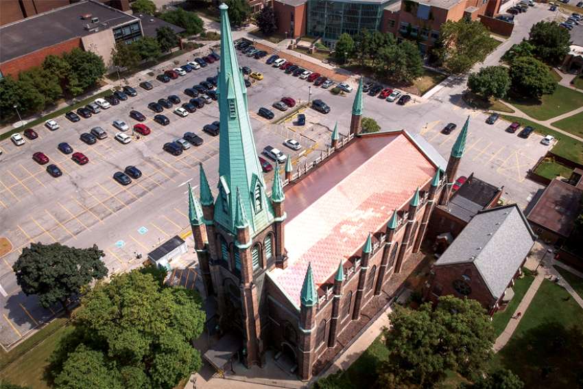 A new copper roof is just one of the new features of historic Assumption Church in Windsor, Ont. The parish has been undergoing a years-long renovation, which Paul Mullins, expects to cost up to $15 million.