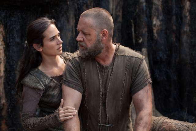 Jennifer Connelly and Russell Crowe star in a scene from the movie &quot;Noah.&quot; The Catholic News Service classification is A-III -- adults. The Motion Picture Association of America rating is PG-13 -- parents strongly cautioned. Some material may be inapprop riate for children under 13.