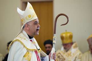 “It is my dream that the Chaldeans in North America become a solid unit,” Bishop Biwai Soro said to cheers and a standing ovation from an overflowing church on Nov. 29. The service was presided over by the head of the Chaldean Catholic Church, Patriarch of Babylon Rafaël Louis Sako.