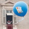 A balloon with an image of a dove floats as Pope Benedict XVI waves after leading the Angelus from the window of his apartment overlooking St. Peter&#039;s Square on World Peace Day earlier this year. The theme for the 2013 day is &quot;Blessed are the peacemakers&quot;.