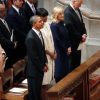 U.S. President Barack Obama, first lady Michelle Obama, Jill Biden and her husband, Vice President Joe Biden, stand at the start of the Presidential Inaugural Prayer Service at the National Cathedral in Washington Jan. 22.