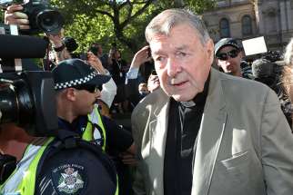 Australian Cardinal George Pell arrives at the County Court in Melbourne Feb. 27, 2019. Cardinal Pell was jailed after being found guilty of child sexual abuse; the Vatican announced his case would be investigated by the Congregation for the Doctrine of the Faith. 