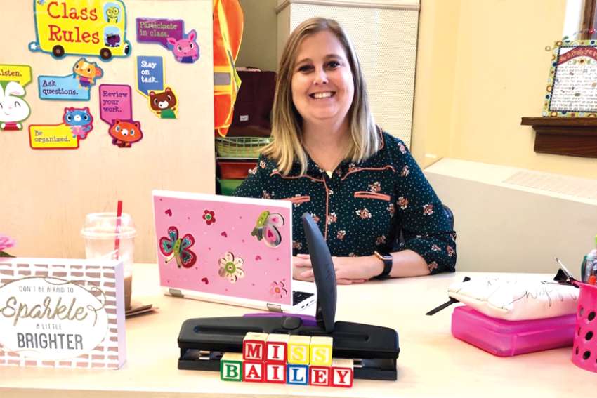 Vanessa Bailey, a Grade 2 teacher at St. John Catholic Elementary School in Kitchener, Ont., is awaiting a second kidney transplant. Meanwhile, she is returning to work part time this month.