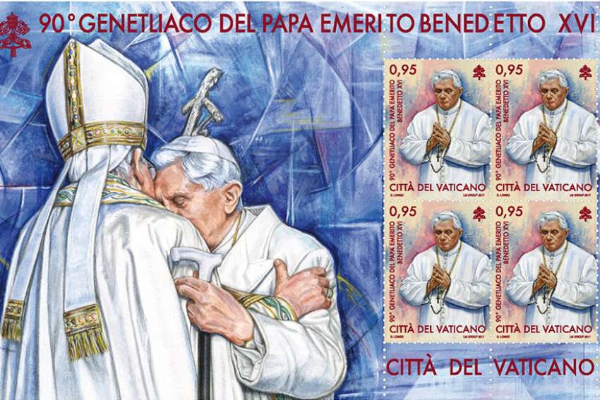 In early May the Vatican stamp and coin office will release stamps marking retired Pope Benedict XVI&#039;s 90th birthday and important events in the life of the church spanning almost 2,000 years.