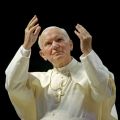 Blessed John Paul II gestures to the crowd at World Youth Day in Denver in 1993. Although the process is not complete and is supposed to be secret at this point, Italian media reported that the canonization of the late pontiff is a step closer after an a lleged miracle was accomplished through the intercession of the late Pope.
