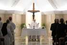 Pope Francis celebrates morning Mass at Casa Santa Marta. 
