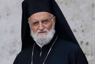 Melkite Catholic Patriarch Gregoire III Laham is seen at the Vatican Oct. 6, 2015. The Vatican announced May 6 that Pope Francis had accepted the resignation of the Melkite Catholic Church leader.