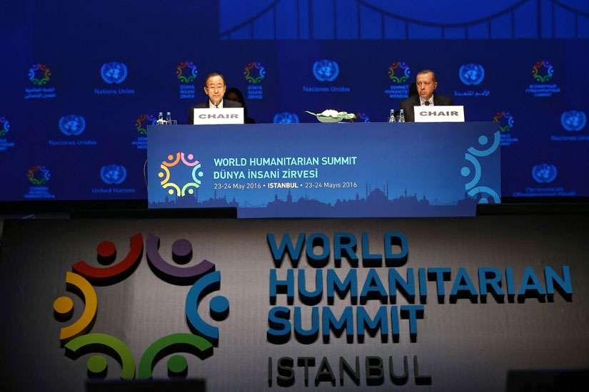 U.N. Secretary-General Ban Ki-moon and Turkish President Recep Tayyip Erdogan attend the opening of the World Humanitarian Summit May 23 in Istanbul. The two-day gathering was conceived four years ago by Ban. In preparation, 23,000 people were consulted in more than 150 countries, according to U.N. officials.