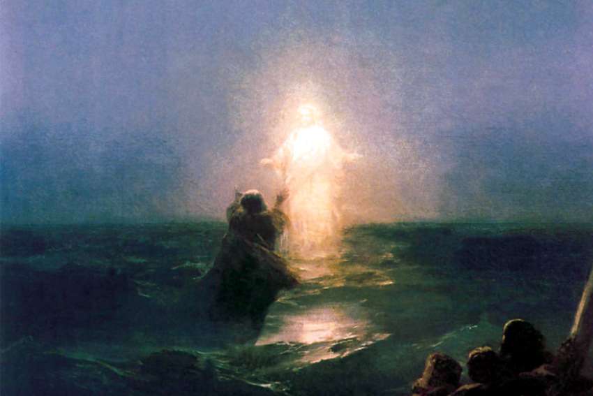 Jesus walks on the water, by Ivan Aivazovsky (1888).