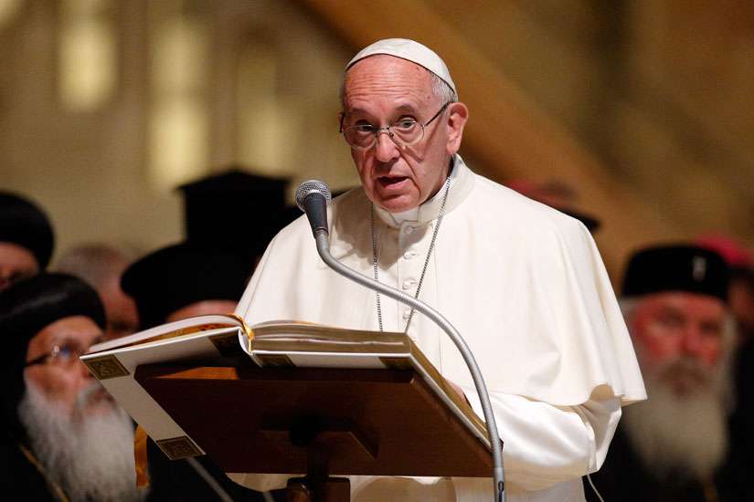 Pope Francis in Assisi, Italy, Sept. 20. The World Jewish Congress said on Sept. 26 that Pope Francis said in a meeting its delegation that integration of migrants is crucial.