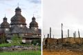 Pictures of St. Elias the Prophet Ukrainian Catholic Church before and after devastating fire.