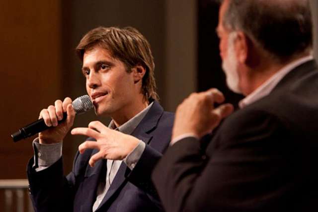 U.S. journalist James Foley speaks at Northwestern University&#039;s Medill School of Journalism in Evanston, Ill., after being released from imprisonment in Libya in 2011. Foley, a freelance war correspondent from New Hampshire and a Marquette University alu m, was killed at the hands of the Islamic State militant group.
