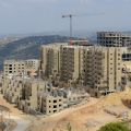 An overview of apartment buildings and a commercial center under construction in Rawabi, the first planned Palestinian city in the West Bank, April 23. Rawabi will provide some 6,000 contemporary housing units with different floor plans, spread across 23 neighborhoods.