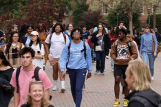 University of North Carolina students make their way across campus in Chapel Hil March 28, 2023. Amid an Aug. 28 shooting at the campus, two Catholic communities relied on faith and prudent security and mental health awareness plans.