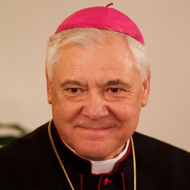 Archbishop Gerhard L. Muller, prefect of the Congregation for the Doctrine of the Faith, attends the presentation of his book on Pope Benedict XVI&#039;s writings in Rome Jan. 11. 