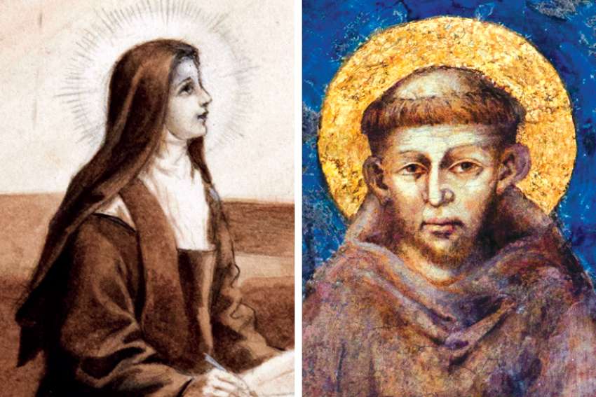 Artistic renderings of St. Therese of Lisieux and St. Francis of Assisi. Glen Argan says if everyone was like the two saints, we could live in anarchy. But we aren’t.