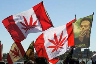 Pro-marijuana flags as seen at the Global Marijuana March 2013 in Vancouver, B.C. Legalizing pot doesn&#039;t make it a wise consumer choice or a safe one, writes editorial.