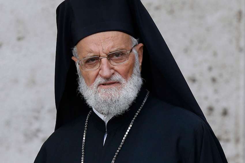 Several Melkite bishops boycotted the bishops&#039; synod June 2016, demanding the resignation of Patriarch Gregoire III Laham, pictured at the Vatican in 2015.