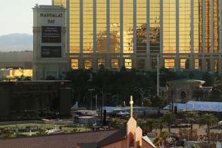 The Shrine of the Holy Redeemer is walking distance from the Route 91 Harvest venue and Mandalay Bay Resort and Casino in Las Vegas. Concertgoers ran to the Shrine to take cover when the a gunman fired bullets at the crowd the night of Oct. 1. 