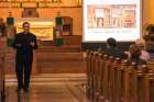 Fr. James Mallon spoke to about 100 people about the New Evangelization and parish life at the Church of the Blessed Sacrament on Nov. 19.