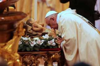 At the Christmas Mass, Pope Francis says to be humble if you want to see God this Christmas