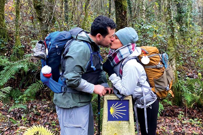 Karla and Jason De Los Reyes hiked the Camino de Santiago from Sarria to Santiago, Spain, in the days leading up to their Dec. 12, 2019, wedding.