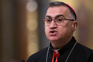 Chaldean Catholic Archbishop Bashar Warda of Irbil, Iraq, pictured in a Nov. 28, 2018, photo, said Christians in the war-torn country face &quot;extinction&quot; unless Islam recognizes the fundamental equality of all people and the world acts to end violence and discrimination against innocent minority religious communities.