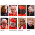 Pope Francis has established a panel of eight cardinals to advise him on reform of the Vatican bureaucracy. Pictured are top from left Cardinals Oscar Rodriguez Maradiaga of Tegucigalpa, Honduras; Francisco Javier Errazuriz Ossa, retired archbishop of Sa ntiago, Chile; Laurent Monsengwo Pasinya of Kinshasa, Congo; Giuseppe Bertello, president of the commission governing Vatican City State. From bottom left are Cardinals Sean P. O&#039;Malley of Boston; Reinhard Marx of Munich and Freising, Germany; Oswald Gr acias of Mumbai, India; and George Pell of Sydney.