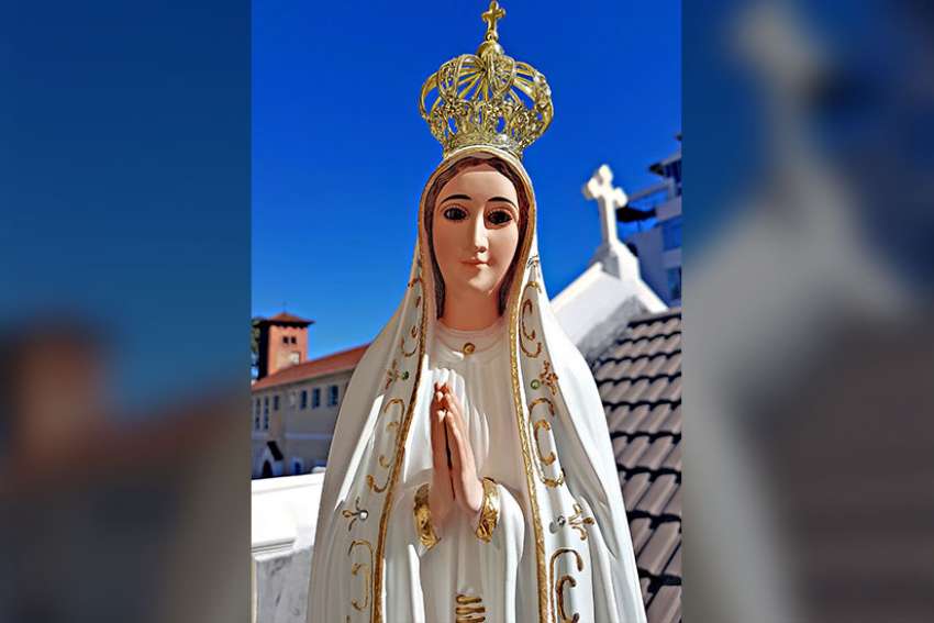 One of the more than 1,000 statues of Our Lady Fatima that retired Portuguese businessman Jose Camara has sent to parishes around the world is seen in Cape Town, South Africa.