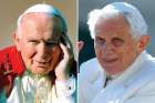 Popes John Paul II and Benedict XVI, the former an optimist by nature, the latter a pessimist.