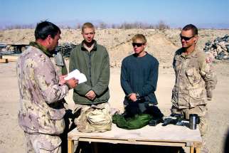 Then Padre Guy Chapdelaine, now Canada’s Chaplain General, spent Christmas 2006 in Afganistan. Military chaplains must be prepared to minister to soldiers of all faiths and none. 