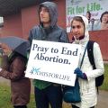 Campaign Life Coalition Youth pray outside a Toronto abortuary as the annual 40 Days for Life vigil comes to a close.