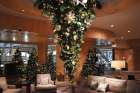 The upside down tree at the Fairmont Vancouver Airport has been a hit with guests, boasting hand-painted travel-themed ornaments. 