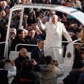 Pope Francis gestures as he arrives to lead his general audience in St. Peter&#039;s Square at the Vatican Jan. 8.