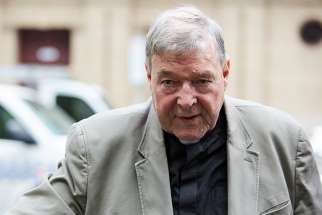Australian Cardinal George Pell arrives at the County Court in Melbourne Feb. 26, 2019. An Australian court found Cardinal Pell guilty on five charges related to the sexual abuse of two 13-year-old boys; the verdict, reached in December, was announced Feb. 26. Sentencing is expected in early March, but the cardinal&#039;s lawyer already has announced plans to appeal the conviction. 