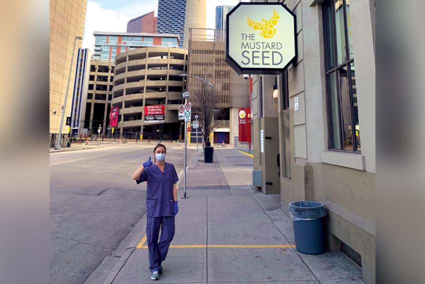 University of Alberta medical student Virginia Goetz’s patient care expertise led her to being a valuable volunteer for The Mustard Seed homeless shelter in Calgary.