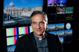 Msgr. Dario Vigano, then director of the Vatican Television Center, was named Secretariat of Communications by Pope Francis June 2015. 