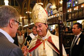  Lebanese Cardinal Bechara Rai, at Our Lady of Lebanon Maronite Cathedral in Brooklyn, N.Y., June 26. The patriarch of the Maronite Catholic Church, speaking in South Korea, urged the international community to end wars in the Middle East.