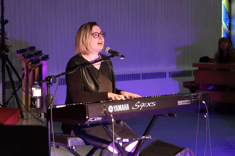 Audrey Assad performs a concert for the Office of Refugees Archdiocese of Toronto June 23. The American singer of Syrian heritage has become a strong advocate for refugees.