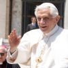 Pope Benedict XVI waves as he leaves his general audience in St. Peter&#039;s Square at the Vatican May 30. 
