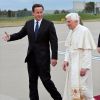 British Prime Minister David Cameron, seen with Pope Benedict XVI during the Pope’s 2010 visit to Britain.